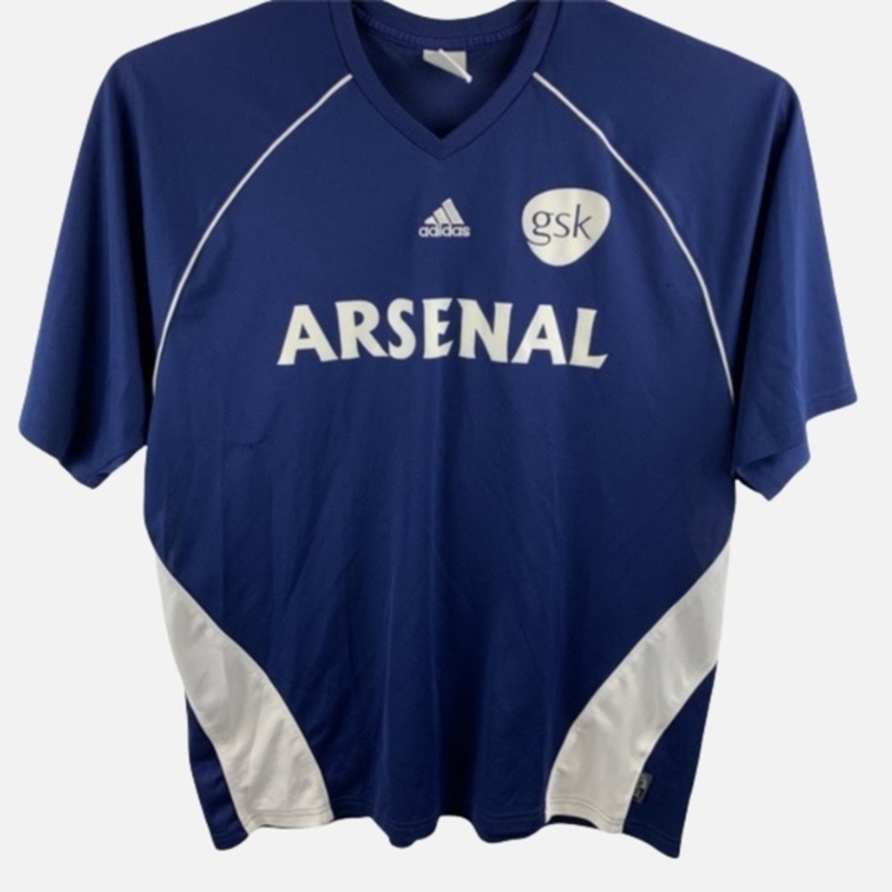 Adidas Arsenal GSK Blue White Climate Sport Jersey #19